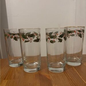Vintage Holly Highball Glasses – Coquette Cottagecore Christmas